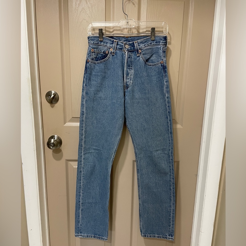 Vintage 501 6/02 Classic Button Fly Denim Festival Jeans SZ 27/30.